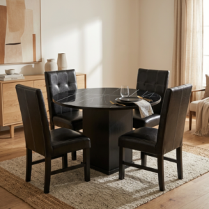 COMEDOR REDONDO ANDROMEDA NEGRO